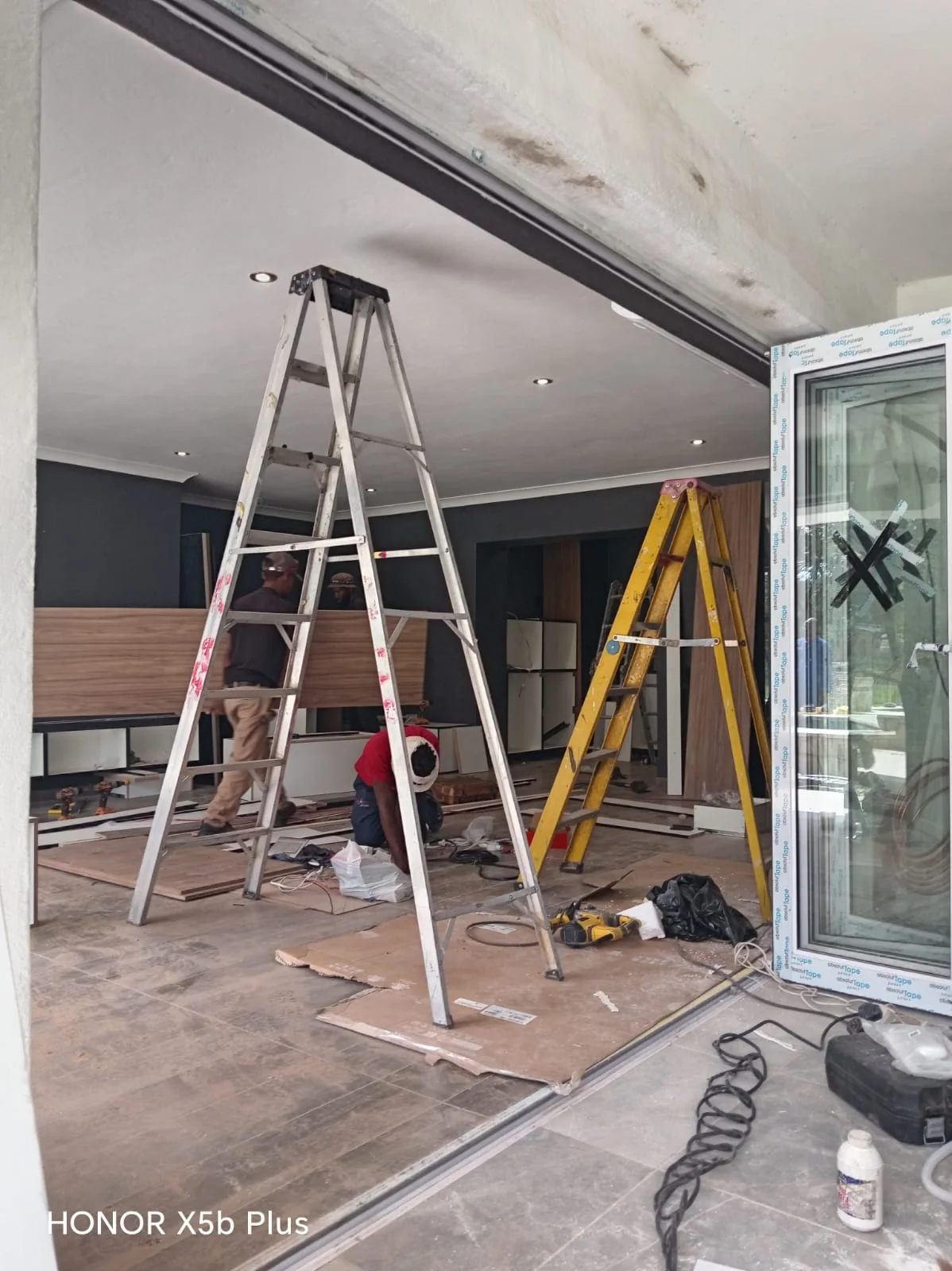 Interior renovation project in progress